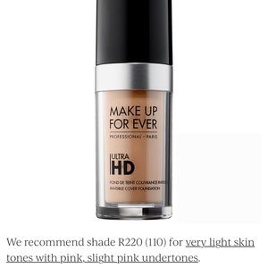 Make Up For Ever Ultra HD Foundation 110 R 220